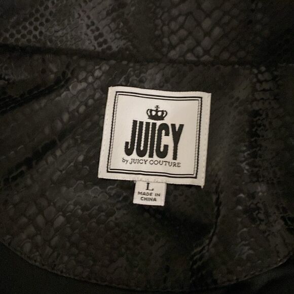Juicy By Juicy Couture Womens Sherpa Bomber Jacket Size Large - Picture 6 of 7